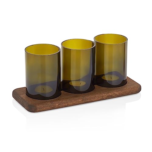 candle holder wine bottles