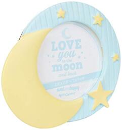 Mopec Z1970 Photo Frame Baby Moon and Stars, Resin, Multi-Colour, 7 x 7 cm