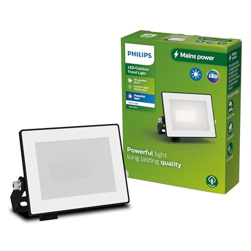 Philips Lois Outdoor Floodlight Excl. Motion Sensor 10 Watt 3000K White Light Black