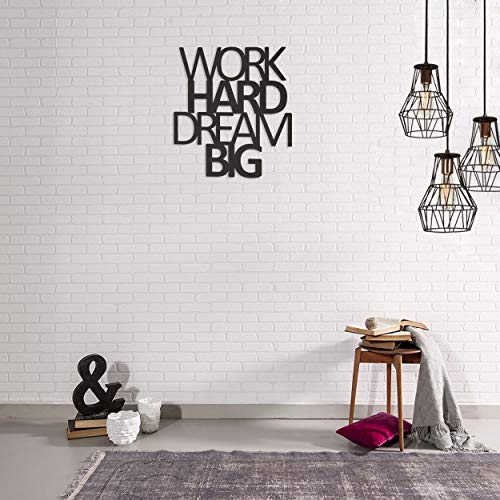 Homemania Wall Decoration, Steel, Black, 65 x 0.2 x 70 cm