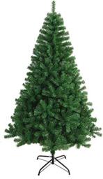 Solagua Artificial Green Christmas Tree Extra Filling Tinsel Leaf 150-300 cm Trees C/Metal Stand (Dark Green, 150 cm 380Tips)