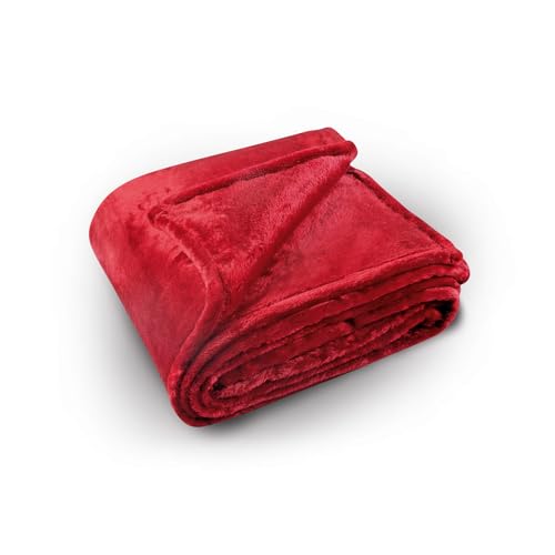 Linder 5074 Extra Soft Polyester Blanket 180 x 220 cm Red