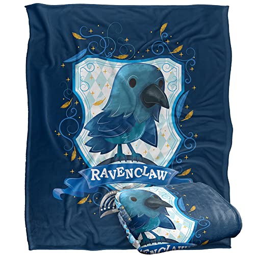 HARRY POTTER Watercolor Ravenclaw Crest Officially Licensed Silky Touch Super Soft Throw Blanket 152 x 127 cm