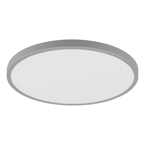 EGLO Fueva 1 LED Ceiling Light 1-Bulb Material: Aluminium/Plastic Colour: Silver, White, Diameter: 40 cm, Neutral White
