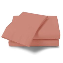 Hotel Quality King Size Flat Sheet- Polycotton Fabric Percale Non Iron Bedding- Super Soft Bedding Linen Set- Blush Pink