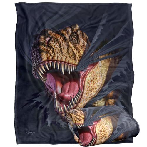 Jq Licensing - Jlo T-Rex Ripping Dinosaur Silky Touch Super Soft Throw Blanket 152 X 127 Cm