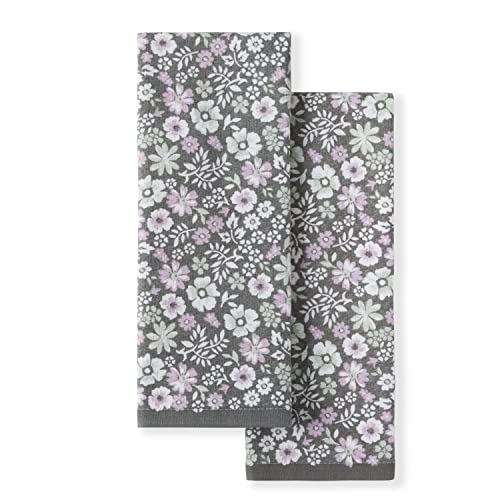 "Martha Stewart Dual Purpose Kitchen Towel 2-Pack Set, Ditsy Floral, 16""x28"""