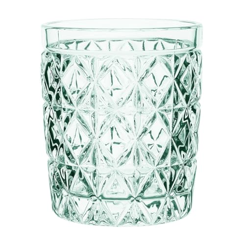 Olympia Olympia Havana Tumbler Green - 300ml 82x100mm (Box 6) - Sized at 82x100mm to provide a comfortable grip, serving as durable glassware for busy commercial bar and catering venues.