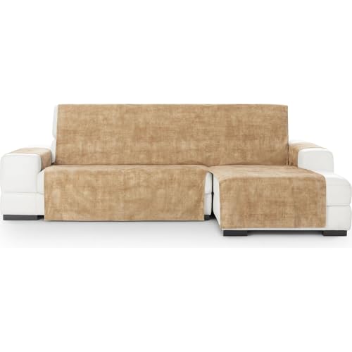 ECOMMERC3 Universal and Versatile Chaiselong Normal Right Sofa Cover ??? Mustard Colour Chaiselong Sofa Cover Protector Easy to Install for Back, Seat and Arms
