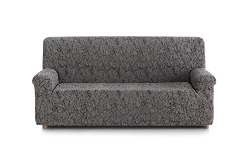 blindecor GOYA Elastic Sofa Cover 2 SEATER, Fabric, Grey, 90 x 130 x 100 cm