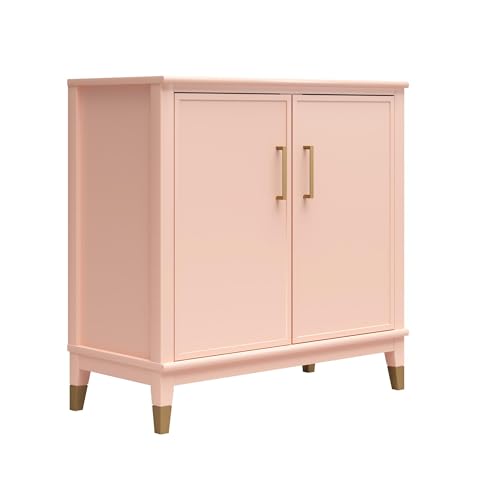 Westerleigh Accent Cabinet 2D Pale Pink, 41x86x85cm (DxWxH)