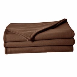 Poyet Motte poleco Polyester Fleece Blanket Chocolate, polyester, chocolate, 260x240 cm