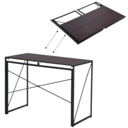 FurnitureR 1-Pack Light Wood Console Table, Modern Design, MDF and Metal Build, Ideal for Living Room, Space-Saving with Quick Assembly