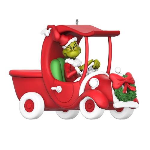 Hallmark Keepsake Dr. Seuss Grinchy On the Way Sleigh Christmas Ornament