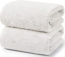 Ruggeri, Set 2 Bath Towels 70x140 cm, Cotton, White