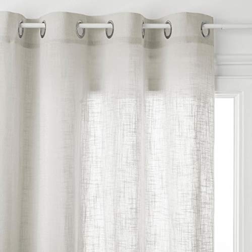 HomeMaison Curtain Light Spirit Campaign, Cotton, Grey, 240 x 120 cm