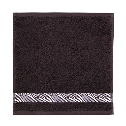 frottana Shadow face cloth 30 x 30 cm, 100% cotton, graphite