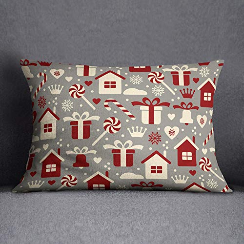 Questo Casa Christmas cushion covers, cushion cover, decoration, soft, comfortable, for home, cars, office, sofa, living room, couch, bedroom, decoration, 35 x 50 cm, designed and made in Turkey