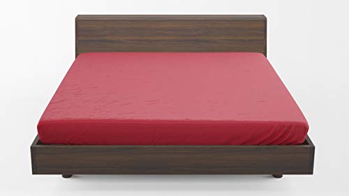 Cotton & Color Bed Sheet Angolo1/2 red