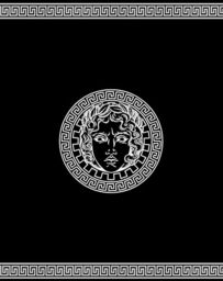 Miracle Home. Beach Towel Egyptian Cotton Athena Large Black, 80% Cotton, 20% Polyester, 140 x 175. 12009 Silver