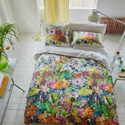 Designers Guild Printed Cotton Percale Duvet Cover, Glynde Coral 200 x 200 cm