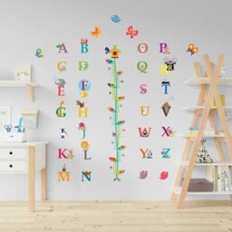 WALPLUS Alphabet Height Chart Wall Stickers for Kids - Nursery Decor, Removable Vinyl Decals for Bedroom, Playroom, Classroom