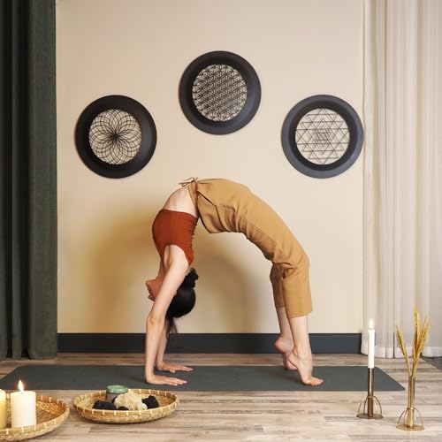 Stylish Black Decorative Metal Wall Accessory, 46 x 46 cm, 100% Steel, 1.2 mm Thick, Durable & Elegant Design for Home or Office Decor