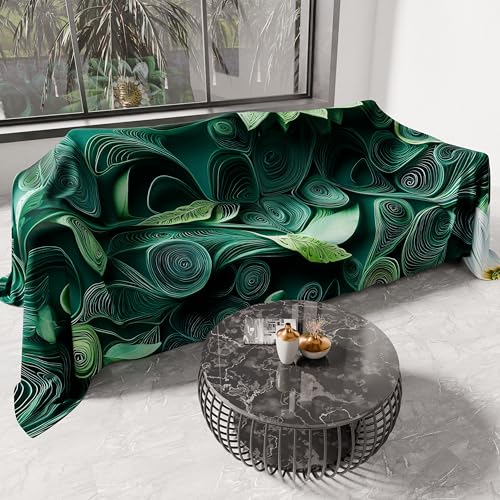 PETTI Artigiani Italiani - Spring Summer Double Bedspread Light Blanket Double Bed Linen Bedspread Floral 05-22 100% Made in Italy