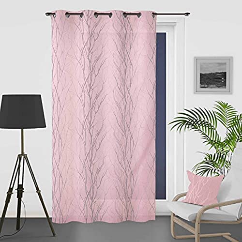 Soleil d'ocre Curtain, Polyester, Pink, 140 x 250 cm