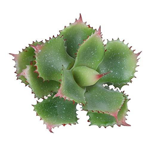 Duovlo Pack of 2 Artificial Succulent Plant 7.08 Inch Faux Succulents Agave potatorum Flower Arrangement Craft Wall DIY Materials (Green)