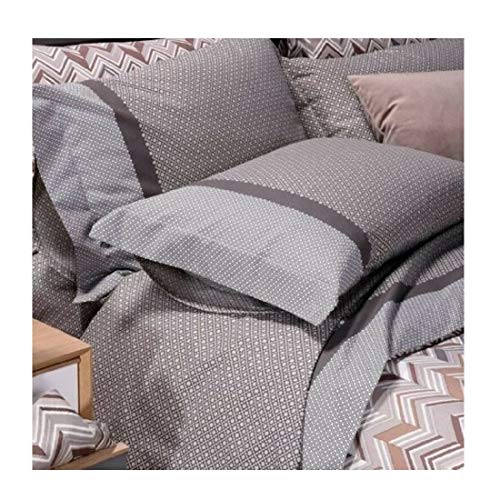 Caleffi - Double Bed Set with Double Bed Sheets 100% Cotton 240 x 280 cm, Double Fitted Sheet 180 x 200 cm for Mattress 25 cm High, 2 Pillow Cases for Bed 50 x 80 cm