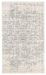 Safavieh Distressed Rug for Living Room, Dining Room, Bedroom - Madison Collection, Short Pile, in Silver and Ivory, 69 x 122 cm
