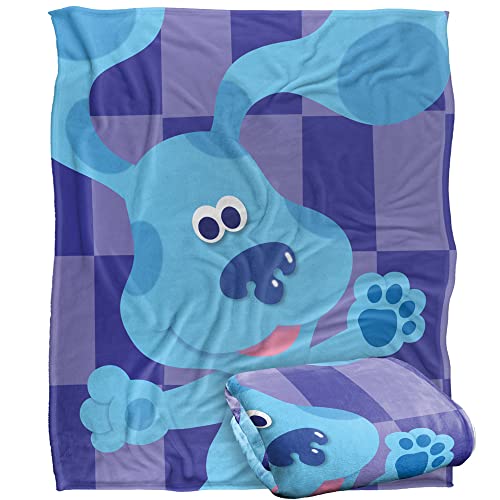 Blues Clues Blue'S Clues Large Blue Silky Touch Super Soft Throw Blanket 152 X 127 Cm