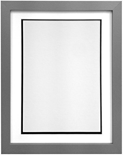 H7 Silver Picture Photo Frame With White and Black Double Mount A3 for Pic Size A4