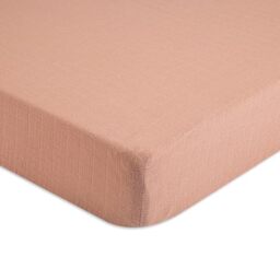 Crane Baby Fitted Sheet, Soft Cotton Fitted Sheet for Cribs and Nurseries, Beige Copper, 28”w x 52”h x 9”d (BC-140CFS-3)