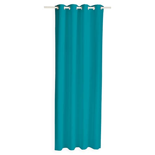 TODAY 257165 noise Insulating Curtain Polyester 140 x 240 cm, polyester, Mer du Sud/Bleu, 140x240 cm