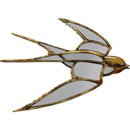 Kare Design Wall Object Swallow Mirror, Gold, Elegant, Wall-Mounted, Decorative Home Accessories, Room Decor, Home Decor for Living Room, Bedroom, Hallway, Home Office, 25x37x3 cm (H/W/D)