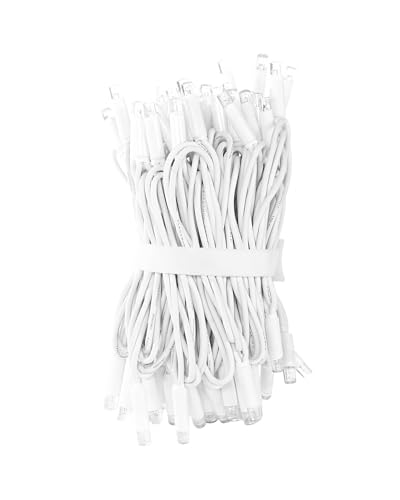 WeRChristmas PRO Series Twinkle LED String Lights, White Cable, White, 5 m