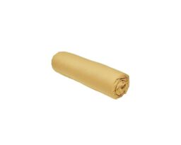 Fitted Sheet 140 x 200 cm for Double Size Large 30 cm Cotton Plain Ochre