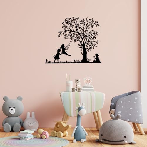 Hanah Home Stylish Black Decorative Metal Wall Accessory, 69 x 57 cm, 100% Metal, 1.5 mm Thick, Easy Wall Mounting, Perfect for Modern Decor