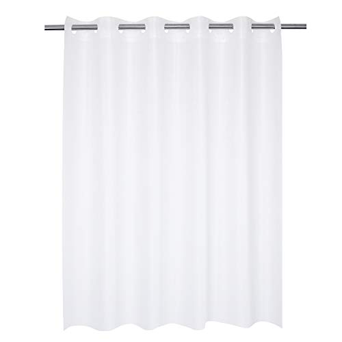 "River Dream Hotel Grade No Hooks Needed Waterproof Shower Curtain or Liner,Frost (PEVA, 71"" x 74"")"