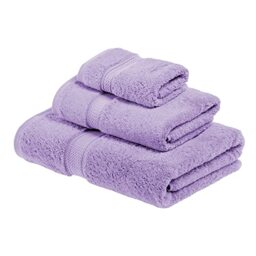 Superior 900 Gram 100% Premium Long-Staple Combed Cotton 3-Piece Towel Set, Purple