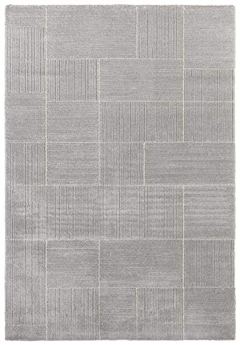 Elle Decor Castres Short Pile Rug, Light grey cream, 120x170 cm