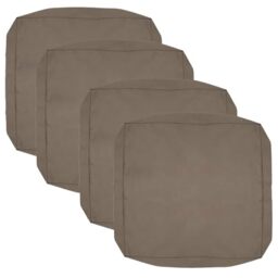 "FLYMEI Patio Cushion Covers, Water Resistant Outdoor Cushion Cover Replacement, Patio Sofa Cushion Covers Only Outdoor Couch Cushion Covers, 22"" X 24"" X 4"", 4 Covers, Taupe"