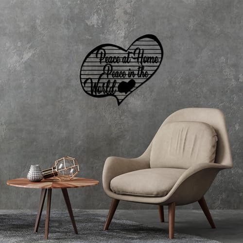 Stylish Black Decorative Metal Wall Accessory, 58 x 68 cm, 100% Metal, 1.5 cm Thickness, Perfect for Modern Home Decor & Unique Wall Art