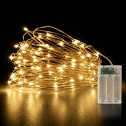 HomlyPro LED Fairy Lights 5M 50 LEDs - Warm White Battery Operated String Lights, Bendable and Waterproof Copper Wire for Garden, Party, Wedding, Home, and Christmas Decorations