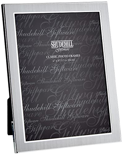 "Shudehill 24168 Lovely Silver Satin Colour 6 x 8 (Landscape Or Portrait) by Photo Frames, Metal, Size 6"" x 8"""