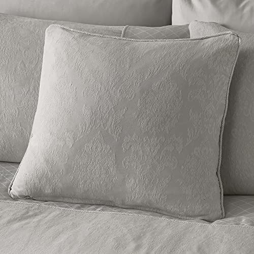 Dreams & Drapes Woven - Rosana - Jacquard Filled Cushion - 43 x 43cm in Silver