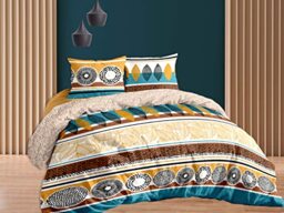 CALITEX Kenzra 3-Piece Bedding Set, 260 x 240 cm, 100% Cotton, Multicoloured, 260_x_240_cm