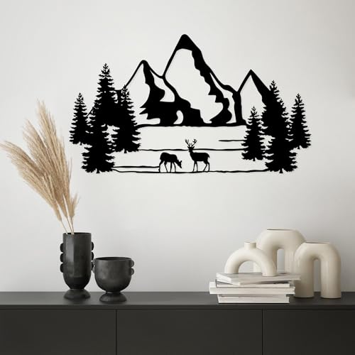 Stylish Black Decorative Metal Wall Accessory, 40 x 70 cm, 100% Metal, 1.5 mm Thick, Lightweight & Easy to Hang, Perfect for Modern Decor